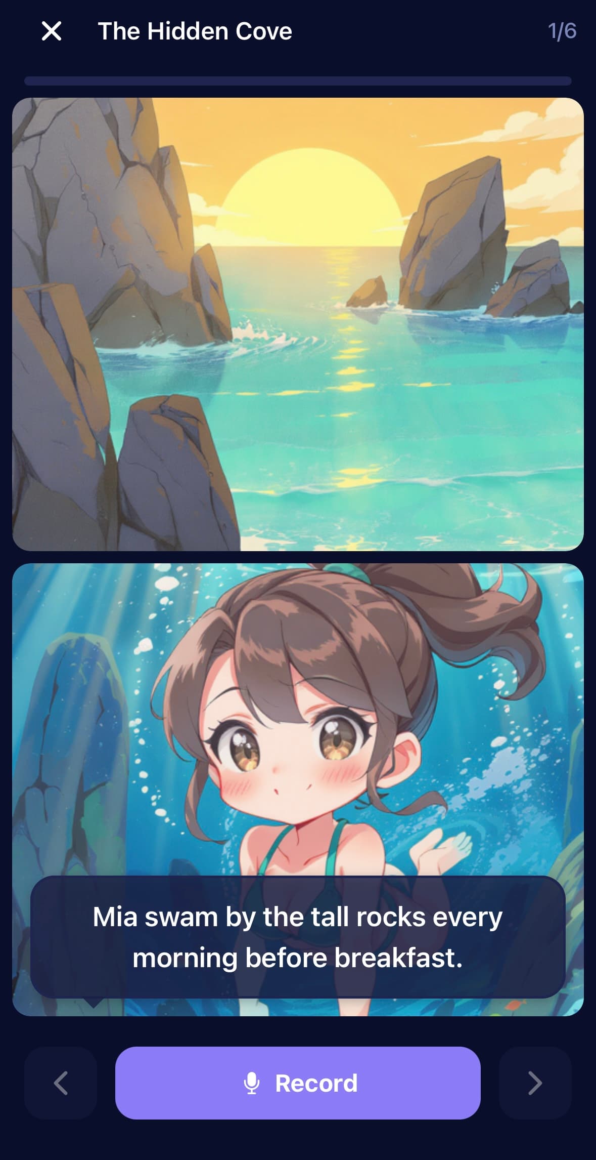 Readigo Manga Mode with comic panels and speech bubbles